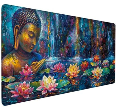 Hard Gaming Mouse Pad, Optimised for Gaming Sensors, Desk Protector Mat yellow Zen Low Surface Friction, Non-Slip Mouse Mat, Mac and PC Gaming Accessories, 700x300x3mm 5-B