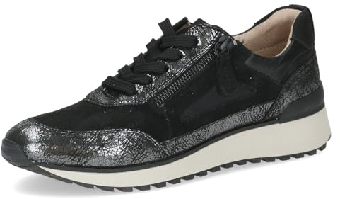 Caprice Damen Sneaker flach aus Leder mit Wechselfußbett