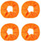4 Stück Haargummi,Scrunchies Haargummis Orange,Haarschmuck Damen,Scrunchies Samt,Dicke Haarschonende Haargummis Set,Haarband Orangen,Haarreif,Hair Ties,Haar Accessories Women,Lockiges Zopfgummi Groß