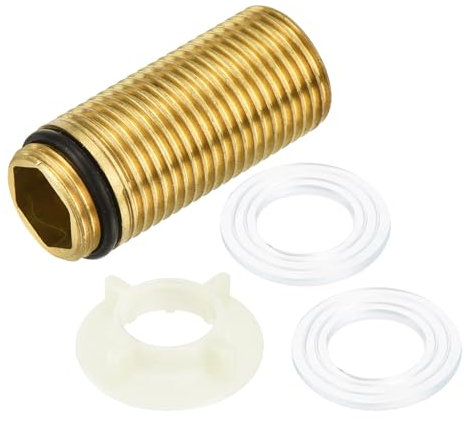QUARKZMAN 1 Pz 46mm prolunga rubinetto filettata per montaggio tubo e dado di bloccaggio in plastica da 20mm, Kit di raccordi per rubinetto dado di bloccaggio