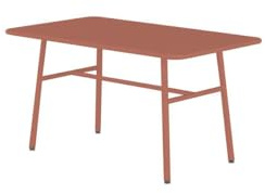 Vente-unique - Table Basse de Jardin en métal - Terracotta - MIRMANDE de MYLIA