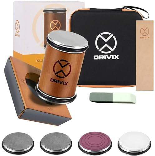 ORIVIX Rolling Knife Sharpener Kit, Magnetic 4-Angle Base