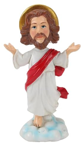 Generisch Jesus Wackelfigur Auto, Jesus Wackelkopf Figur Auto Deko, Religiöse Christliche Geschenke, Wackeljesus Lustig Auto Zubehör Für Damen Und Herren