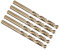 PATIKIL 7mm Drill Bit, Jobber Straight Shank M35 Cobalt 5% High-Speed Steel 135° Gold Finish for Stainless Steel Hard Metal - 5 Pack
