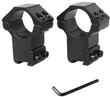 ProWildGear 1 or 30mm Dovetail Scope Mount Rings High Low Profile for 11mm or 20mm Dovetail Picatinny Weaver 1 Pair (black-25mm-high Narrow)