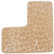 Stibzeup Tapis de Bain incurvé, Tapis de Salle Bain en Forme 32x16 Pouces, Douche d'angle Absorbant Doux, sans Glissement pour la Maison, hôtel