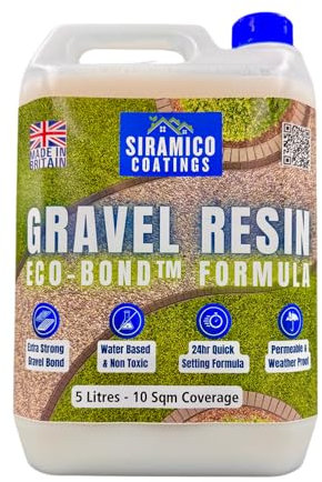GRAVEL RESIN ECO-Bond™ | 5 litres | Premium Glue Binder Holder for Gravel, Stone, Bark, Rubber & Mulch for Landscaping Borders, Patios & Garden Paths. Non Toxic & Pet Friendly