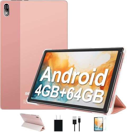 BIEGEDY Tablet 10.36 Pulgadas Pantalla 64GB ROM + TF 1TB, Tableta Octa-Core 2.0 GHz / 8000 mAh / 8MP+5MP Macro/ 1340 * 800 Pixels / 5G WiFi/GPS, Tablet Funda Protectora - Oro