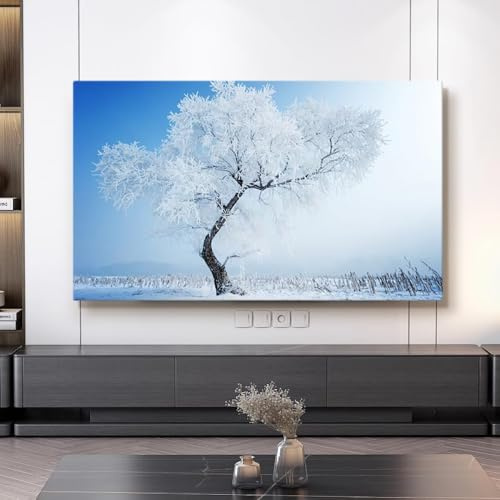 HSTANGKY TV-Staubschutzhülle Für Den Innenbereich Moderne, Staub- Und Sonnengeschützte Abdeckung Für LCD/LED Fernseher Universelle Monitorabdeckung-Snow4||37-39inch