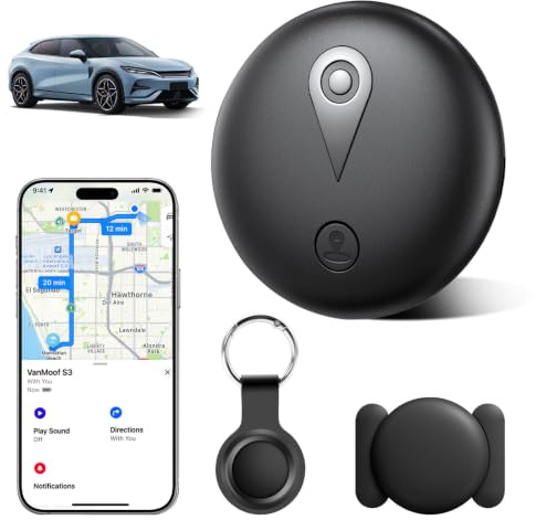 Mini Tracker Magnetisch – Fahrzeugortung ohne monatliche Gebühr, Echtzeit-Tracker mit Smartphone-App für Android & iOS, Auto Tracker, für Autos, Fahrräder, Gepäck, Haustiere