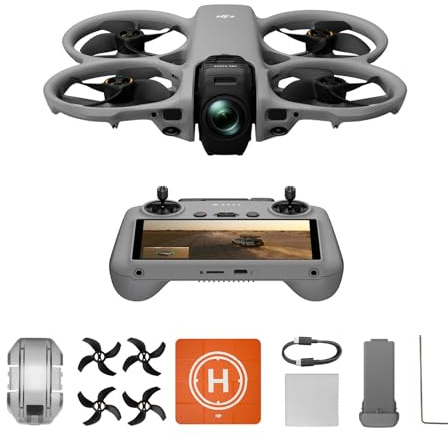 DJI Avata 360 (RC 2) con accessori, drone a 360° con imaging 8K da 1 pollice per FPV e riprese aeree, con fotocamera con paraelica, Pad di atterraggio pieghevole (Avata 360 RC 2)