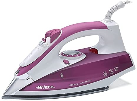 Ariete 6215 Steam Iron 2200W - piastra in acciaio inox - Serbatoio 280 ml - Rosa