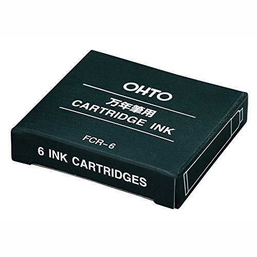 Ohto Fountain Pen Refill Cartridge - Black - Set of 6