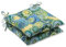 Pillow Perfect Outdoor Omnia Lagoon Wrought Iron Seat Cushion, Set of 2