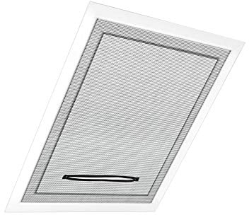 jarolift Fliegengitter für Dachfenster ohne Bohren Insektenschutz Mückenschutz, mit Reißverschluss, Kürzbar, 130 x 150 cm (B x H), Schwarz - 2er Pack