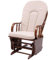 My_living Douglas Schaukelstuhl - Traditionell mit modernem Touch, Beige, Polyester, Holz, Schaukelstuhl, Stuhl, Entspannen, Oszillierende Stillfunktion