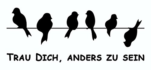 carstyling XXL Aufkleber Trau Dich Anders zu Sein 125 x 70 mm