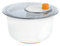 Fiskars Salatschleuder mit Servierschüssel, Durchmesser: 25 cm, Höhe: 16,9 cm, Kunststoff, Functional Form, Weiß/Orange, 1014433