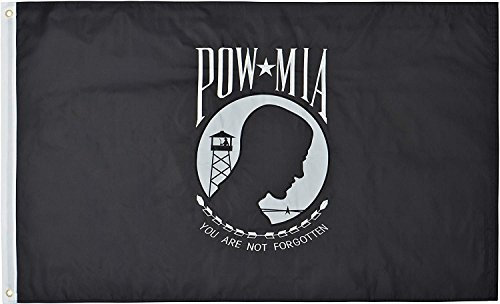 Green Grove Products POW MIA Flagge, 90 x 152 cm, 210D Nylon, hochwertig, für den Außenbereich, bestickt, doppelseitig