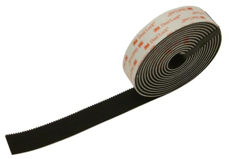 3M Scotch SJ3551 Dual LockTM 400 wiederlösbarer Druckverschluss, 2,5 cm breit, schwarz -, schwarz