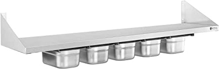 Royal Catering - RCWR-5 GN1/6 - Portaspezie - 5 x GN 1/4