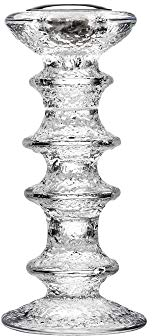 Iittala Festivo Kerzenständer, Glas, Silber Klar, 5 x 5 x 18 cm