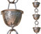 Monarch Rain Chains 50584 Aluminium-Zinn-Regenkette, gehämmert, 2,6 m