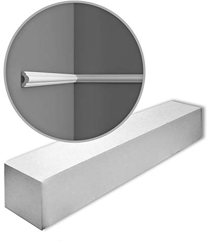 Orac Wandleisten PX120-box-10 200 cm x 1,9 cm x 4 cm aus extrudiertem Polystyrol (HDPS) vorgrundiert 10 Leisten / 20 m