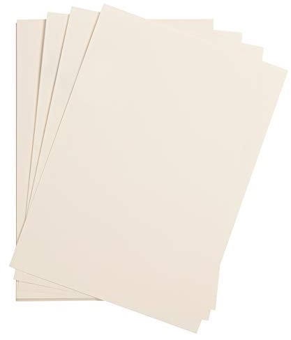 Clairefontaine 975375C Packung mit 25 Bastelkartons Maya, 185g, DIN A3, 29,7 x 42 cm, 1 Pack, elfenbein