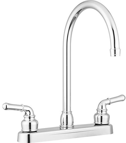 Pacific Bay Lynden Modern High Arc Kitchen Sink Faucet - Metallic Plating Over ABS Plastic - (Polished Chrome)