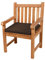 Gutekissen® Sitzkissen für Bank, Gartenschaukeln, Sitz, glatt. FK5 (60x60x5, Braun)