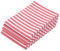 ZOLLNER 5er Set Geschirrtücher Baumwolle in 50x70 cm - saugstarke und langlebige Küchentücher - waschbar bis 60°C – in rot gestreift- Gastronomiequalität - Oeko Tex® Zertifiziert