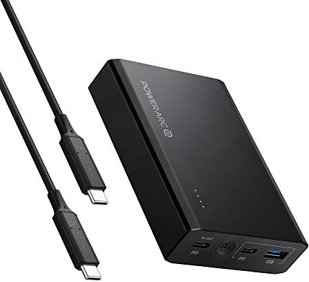 PowerArc ArcPack 60W PD Powerbank 15000mAh 3 Port USB C Power Delivery Typ C Kabel Kompatibel mit iPhone 14 13 12 Mini SE 11 Plus Pro Max Max MacBook Air iPad Pro Air Galaxy S21 S20 S10 Plus Note 20