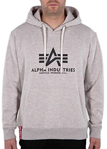 Alpha Industries Basic Hoody Kapuzensweat für Herren Hazel Melange