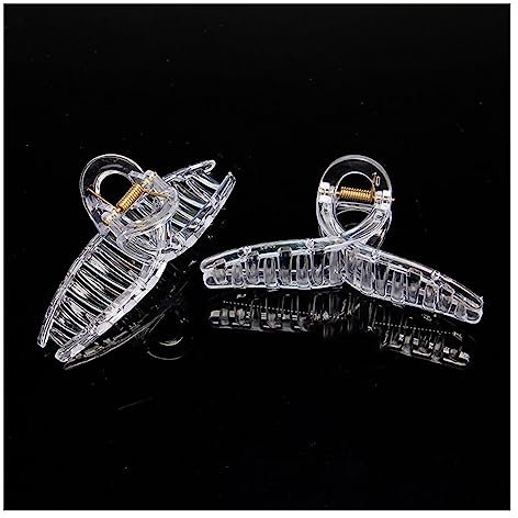 Yurosiay Lot de 8 barrettes à cheveux transparentes pour femme DIY - Petites pinces à cheveux transparentes - En forme de queue de poisson - Antidérapantes - Pour femmes et filles - 2#