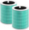 Core 600S Filtro di ricambio compatibile con Levoit, HEPA 3 in 1 ad alta efficienza e carbone attivo, parte # Core 600S-Rf, confezione da 2, verde