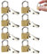 MOVKZACV Lot de 8 Petits Cadenas avec 24 Clés, Cadenas à Valise en Laiton pour College Casiers, Mini Cadenas à Bagageavec Cadenas de Sécurité pour Sacs de Voyage Avion Valise Armoires Casiers