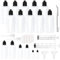 FINEASY 25 Stück Tropfflasche, Liquid Flaschen 100ml Dropper Bottle Quetschflaschen Plastikflaschen mit Kindersicherung Deckel Gratis Trichter Etiketten Messbecher Transfer Pipette für Liquids