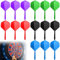 Acboor 15 Stück Integrated Dartflüge und Schächte, 2BA- Gewinde Dartpfeil Flights, Dart Schäfte, Dart Flights mit Schaft Dart Zubehör Flights Dart Flight Schäfte Set Schwarz/Rot/Grün/Blau/Lila