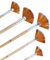 Prasacco 5 Pieces Fan Brush for Painting, Oil Acrylic Paint Brushes Artist Fan Brushes Nylon Hair Long Wood Handle Painting Brush for Acrylic Watercolor Oil Gouche Painting (2/4/6/8/10#)