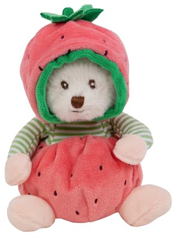 Teddys Rothenburg Bukowski Teddybär Ziggy Erdbeere rosa/grün 15 cm Plüschteddybär Stoffteddybär