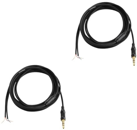 Angoily 2 Stk Zubehör für Kopfhörerkabel Kupferkabelschuhe Kopfhörerkabel aufrüsten ac Ohrstöpsel das Kabel ersatzkabel für kopfhörer Kopfhörer-Reparaturkabel Datenleitung Echolot Stecker