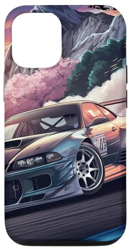 Hülle für iPhone 12/12 Pro Japanisches Drift Car Anime Lover Sport Race Vintage Grafik V8