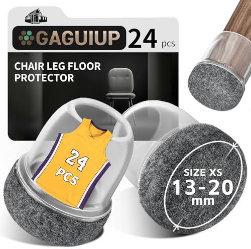 Lot de 24 protections de sol rondes en silicone pour pieds de chaise, 1,9 cm, protection pour pieds de meubles, housses de pieds de table mobiles, capuchons de pieds de tabouret pour éviter les