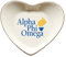 Sorority Shop Alpha Phi Omega Schmuckschale – Herzförmiges Hochglanz-Keramiktablett mit goldfarbenen Details, multifunktionale Keramik-Ringschale für Zuhause oder Büro, ideal für Schmuck und Schlüssel