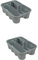 Lurrose 2 Stück Karton Home Organizer homeorganicer Outdoor aufbewahrungskiste Outdoor Mehrere Fächer Werkzeugkästen mit Griff geteilter Putzeimer Grey