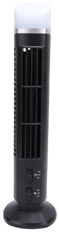 Ventilador de Torre sin Aspas, Ventilador Portátil de Escritorio USB sin Aspas, Luz Nocturna, Diseño Ajustable de 2 Engranajes, Ahorro de Espacio Silencioso, Ventilador de Torre