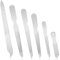 Dimeho 6PCS Metal Nail File for Natural Nails, Stainless Steel Nail Files Double Sided Sword Fingernail Files with Pointed Tip Non Slip Handle Curved Nail File Manicure Tools Finger Nail Filers