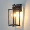 HLFVLITE Motion Sensor Outdoor Light, 3 Lighting Modes E27 Aluminum Porch Light, Waterproof Max 60W Dusk to Dawn Outside Wall Lantern, Modern PIR Exterior Light Fixture