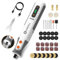 HARDELL 8V Cordless Rotary Tool Kit, 5 Speed Rotary Multi Tool with 42 Accessories 3.2mm Collet for Sanding, Polishing, Engraving, Grinding, Drilling, DIY Crafts